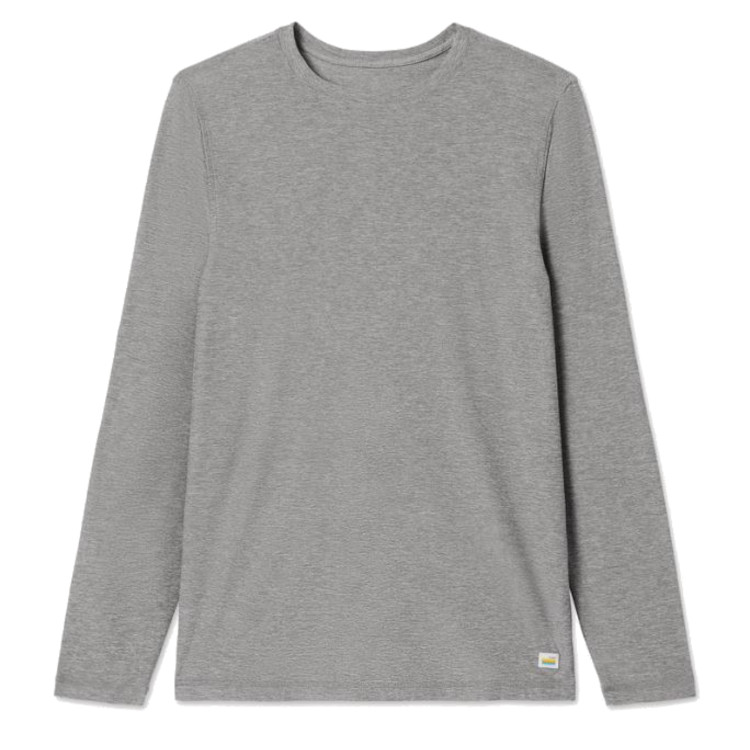 Vuori Long Sleeve Strato Tech Tee - Men's, HEATHER-GREY, V178